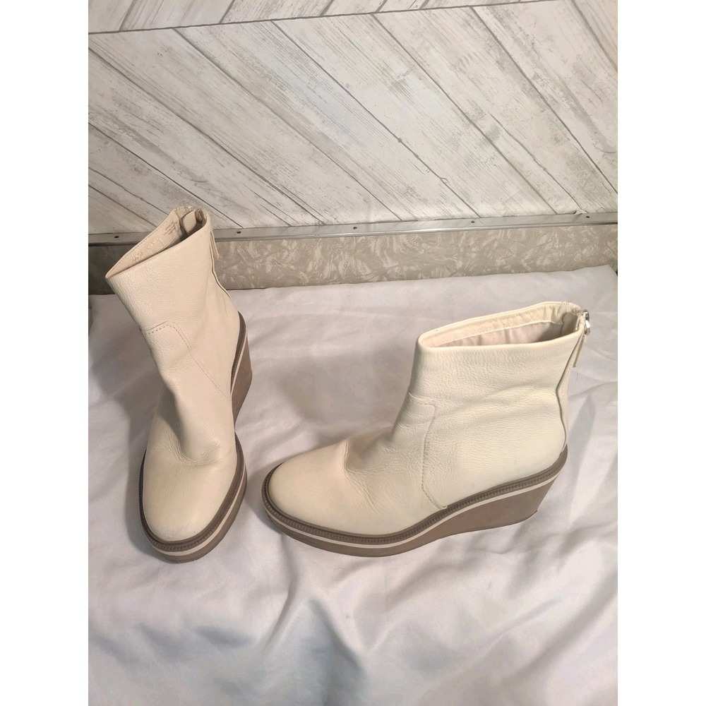 Louise Et Cie Womens Sanji Platform Wedge Bootie Size 9 Leather Boots READ